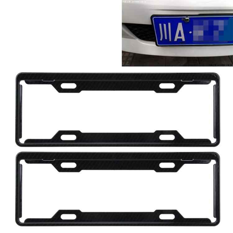 2 PCS Carbon Lead License Plate Frame Simple and Beautiful Car License Plate Frame Holder Universal License Plate Holder