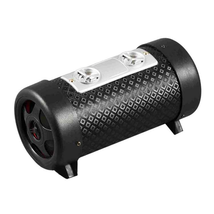 4 inch Round Shape Stereo Motorcycle / Car / Household Subwoofer, Built-in Bluetooth, Support TF Card & U Disk Reader, with Remote Control