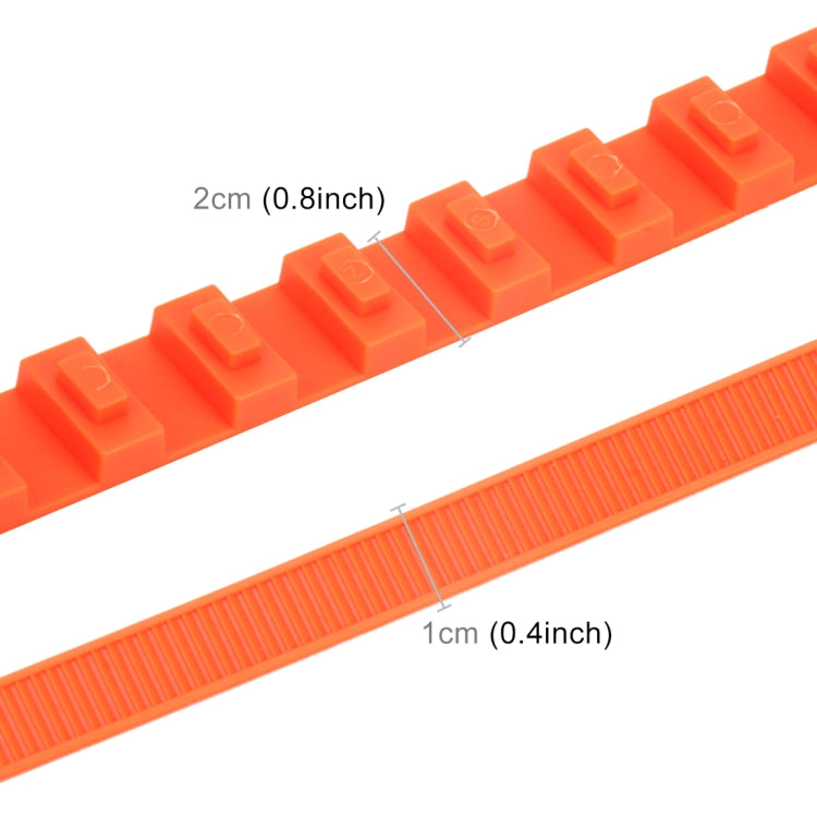 10 PCS Car Tire Emergency Single Grid Anti-skid Chains Tyre Anti-slip Chains, Single Grid