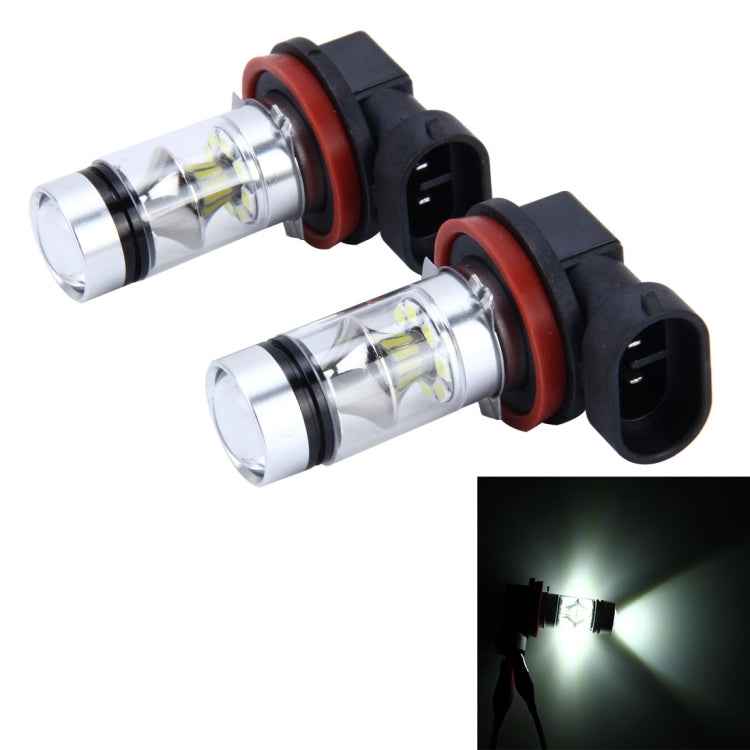 2 PCS H8/H11 10W 500LM 6000K 20SMD-2835 LEDs Car Fog Lights, DC 12V