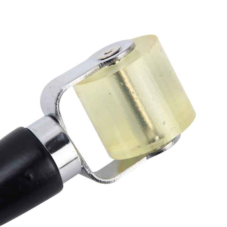 Car Auto Body Surface Window Wrapping Film Yellow Rubber Roller Scraper Sticker Tool Black with Black Wrapping Rubber Handle(Small Size)