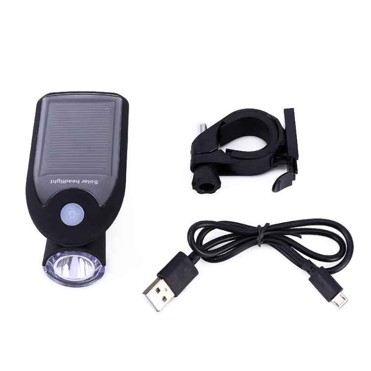 3W 240LM USB Solar Energy Motorcycle / Bicycle Front Light
