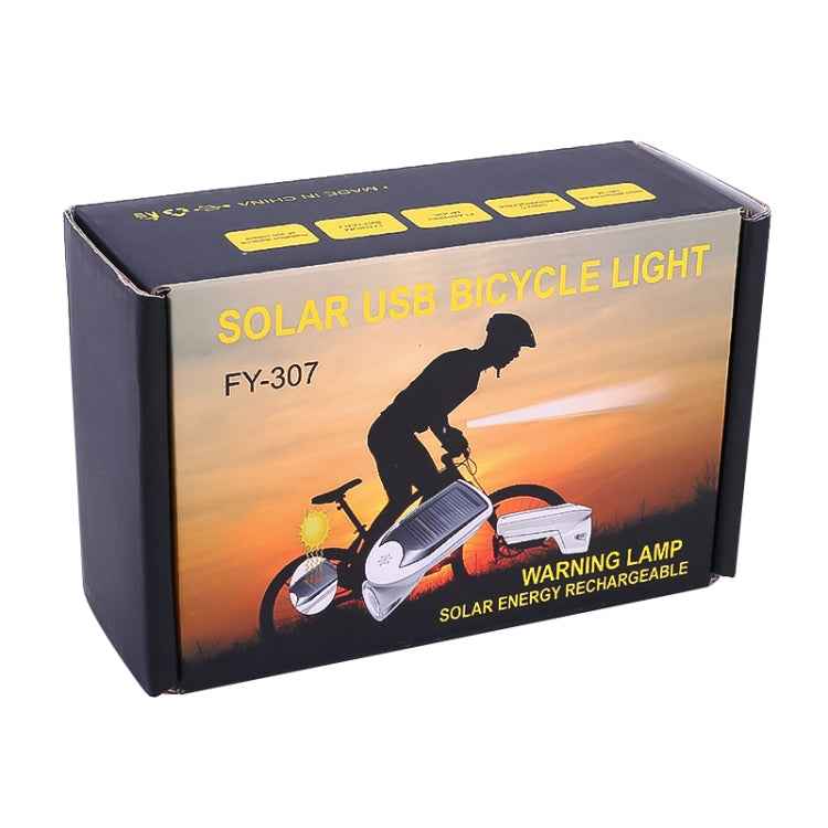 3W 240LM USB Solar Energy Motorcycle / Bicycle Front Light
