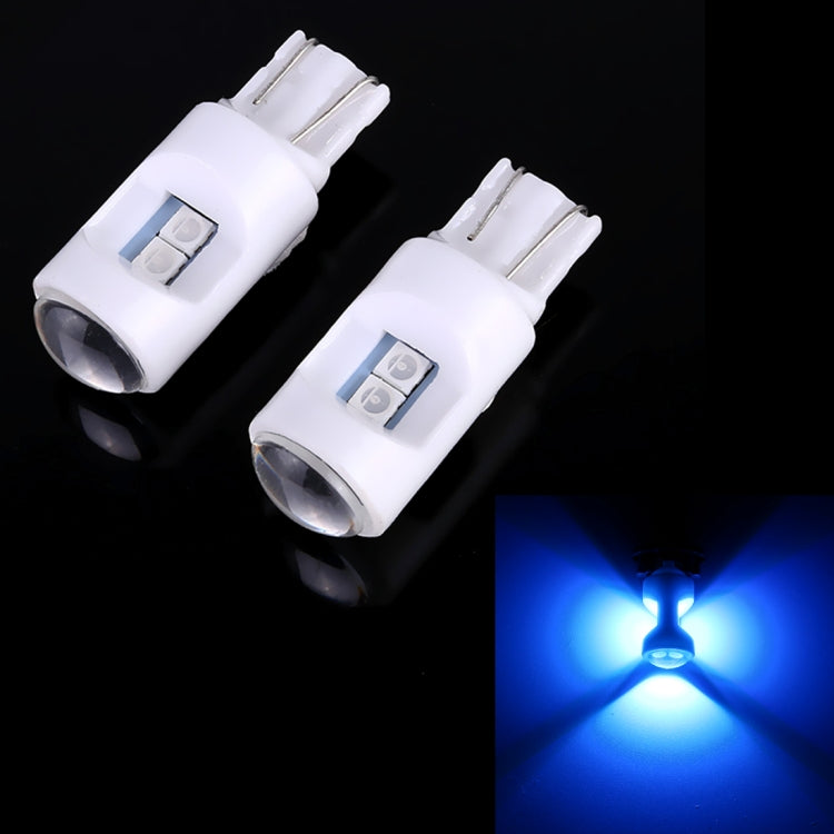 2 PCS T10 / W5W / 194 DC 12V 1.2W 6LEDs SMD-3030 Car Reading Lamp Clearance Light, with Projector Lens Light