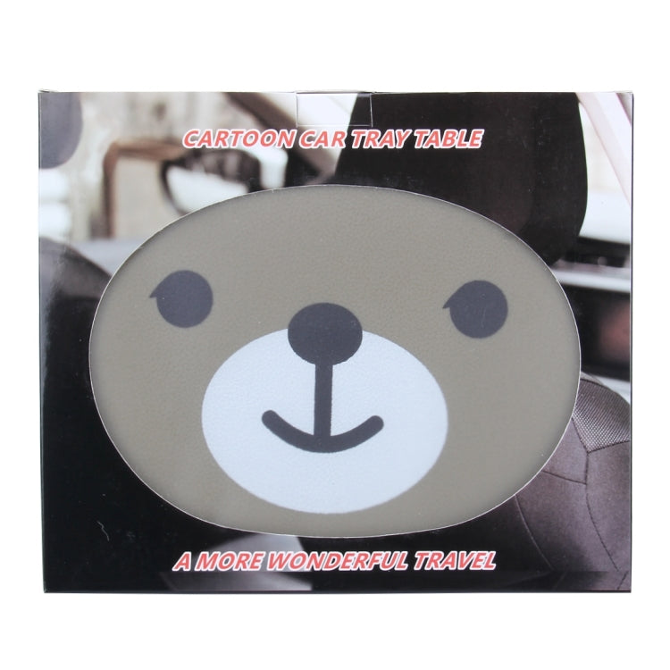 Cartoon Style Foldable Back Car Seat Drink Holder Back Seat Food Tray Storage Organizer Table, Cartoon Style(Brown), Cartoon Style(Black), Cartoon Style(Pink), Cartoon Style(White)