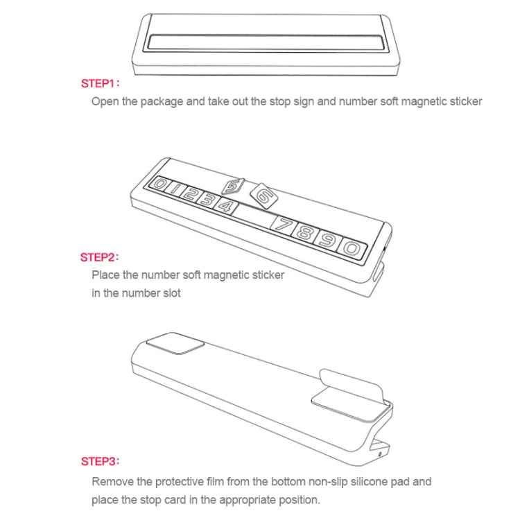 Creative Temporary Parking Card Car Sticker