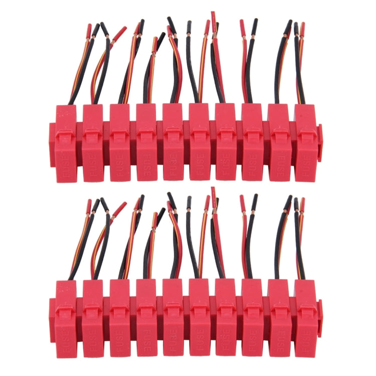 20 PCS Removable Car Waterproof Ceramic Connector Blade Fuse Box Holder, 20 PCS Waterproof Ceramic Connector