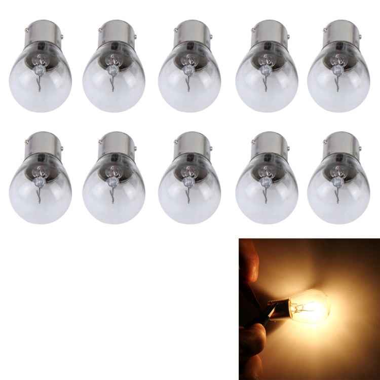 10 PCS 1156/BA15S 3W Car Turn Light with Glass Shell, DC 12V