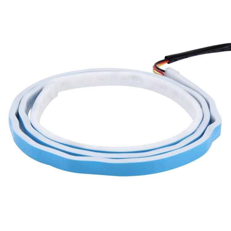 1.2m Car Auto Waterproof Universal Four Color Rear Flowing Light Tail Box Lights with Tail Light Controller, Ice Blue Light Driving Light, White Light Reversing Light, Red Light Brake Light, Yellow Light Turn Signal Light, LED Lamp Strip Tail Decoration