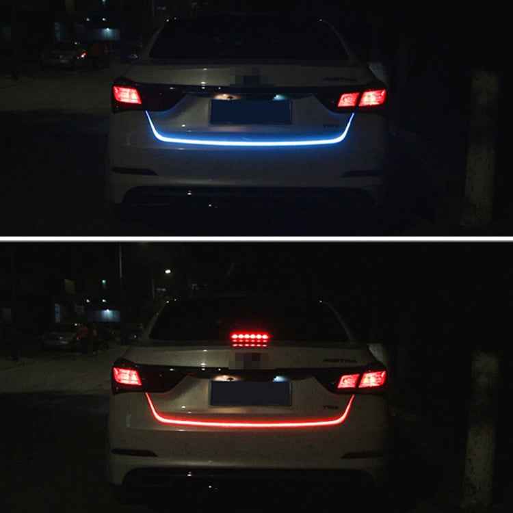 1.2m Car Auto Waterproof Universal Four Color Rear Flowing Light Tail Box Lights with Tail Light Controller, Ice Blue Light Driving Light, White Light Reversing Light, Red Light Brake Light, Yellow Light Turn Signal Light, LED Lamp Strip Tail Decoration