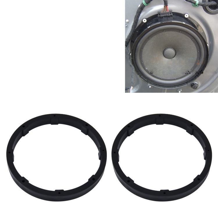 2 PCS 6.5 inch Car Auto ABS Loudspeaker Base Protection Solid Cover Holder Mat, Inner Diameter: 14.5cm, Universal 6.5 inch