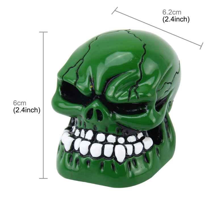 Universal Skull Head Shape ABS Manual or Automatic Gear Shift Knob with Three Rubber Covers Fit for All Car