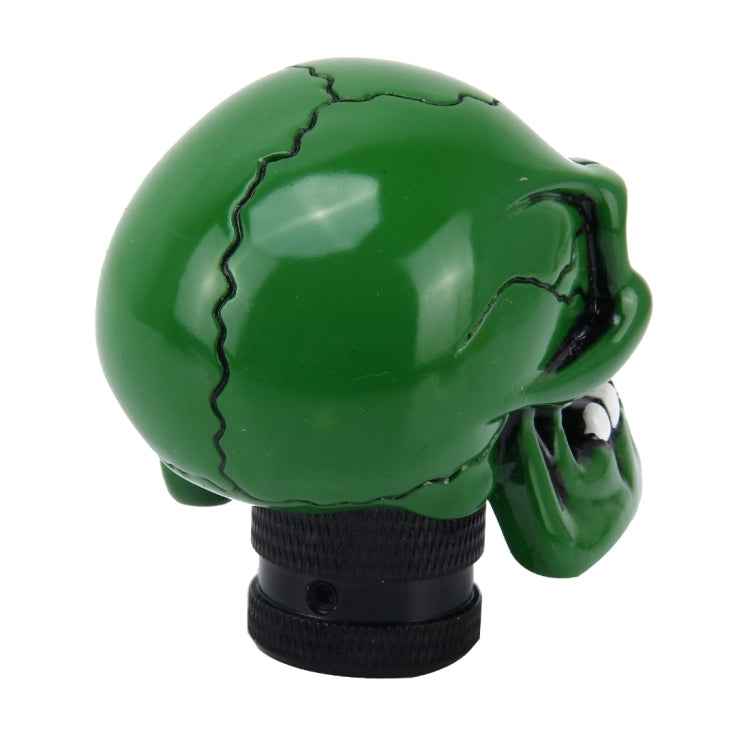 Universal Skull Head Shape ABS Manual or Automatic Gear Shift Knob with Three Rubber Covers Fit for All Car