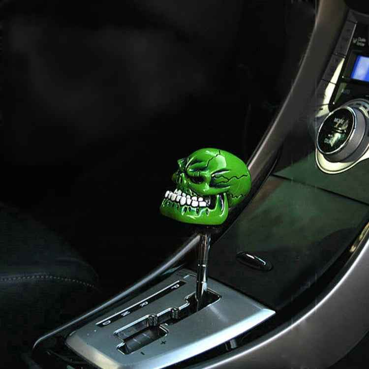 Universal Skull Head Shape ABS Manual or Automatic Gear Shift Knob with Three Rubber Covers Fit for All Car
