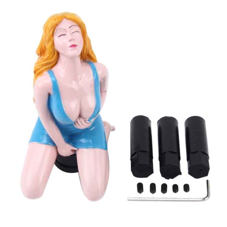 Universal Sexy Beauty Shape ABS Manual or Automatic Gear Shift Knob with Three Rubber Covers Fit for All Car