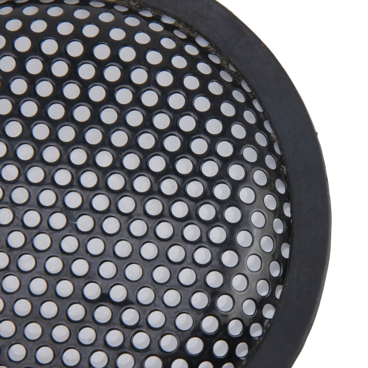5 inch Car Auto Metal Mesh Black Round Hole Subwoofer Loudspeaker Protective Cover Mask Kit with Fixed Holder, 5 Inch