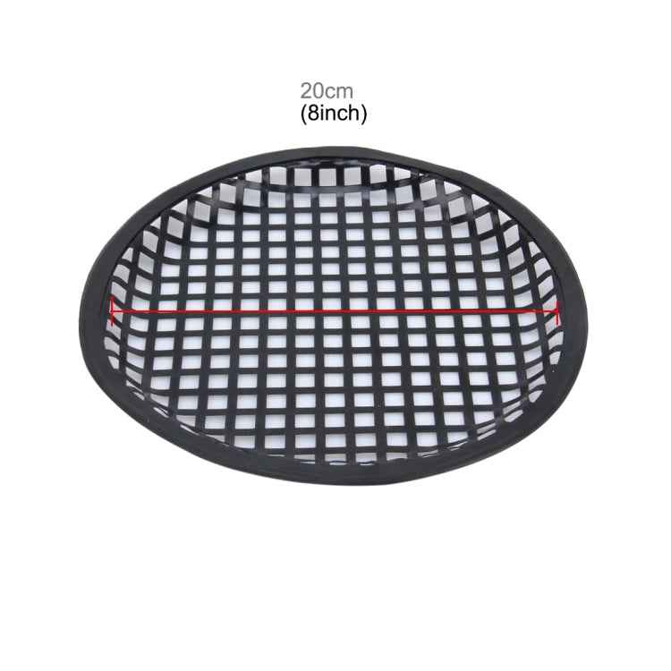 8 inch Car Auto Metal Mesh Black Square Hole Subwoofer Loudspeaker Protective Cover Mask Kit with Fixed Holder