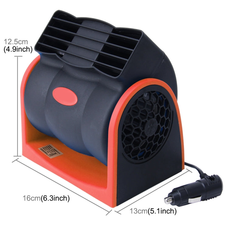 HX-T302 DC 24V 7W Portable Vehicle Cooling Fan Low Noise Silent Cooler Air Conditioner, 2 Speeds Adjustable, Random Color Delivery, HX-T302 24V