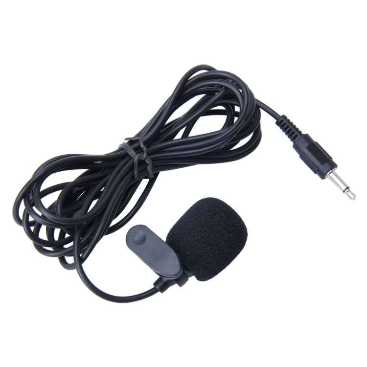 Car Audio Microphone 3.5mm Jack TS Plug Mono Mic Mini Wired External Clip Microphone Player for Auto DVD Radio, Cable Length: 2.0m