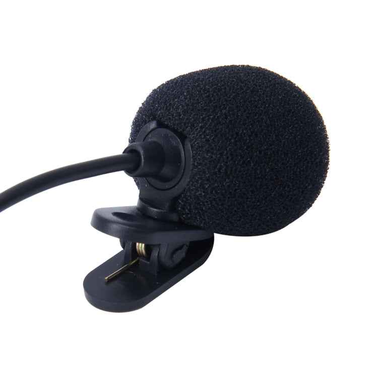 Car Audio Microphone 3.5mm Jack TS Plug Mono Mic Mini Wired External Clip Microphone Player for Auto DVD Radio, Cable Length: 2.0m
