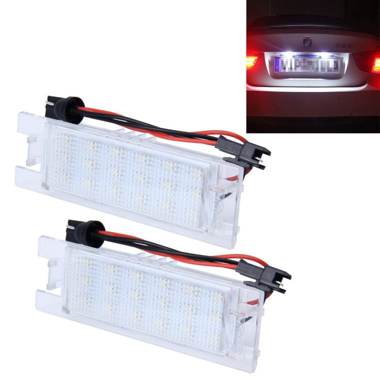 2 PCS License Plate Light with 24 SMD-3528 Lamps for Opel, For Opel