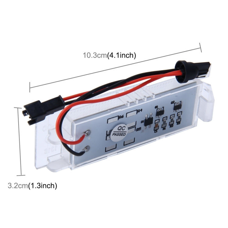 2 PCS License Plate Light with 24 SMD-3528 Lamps for Opel, For Opel