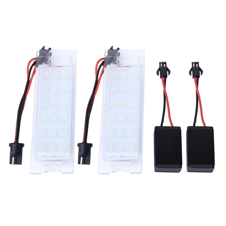 2 PCS License Plate Light with 24 SMD-3528 Lamps for Opel, For Opel
