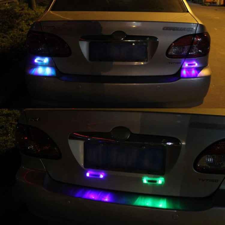 Car Styling Solar Warning Flash LED Anti-collision Decorative Light