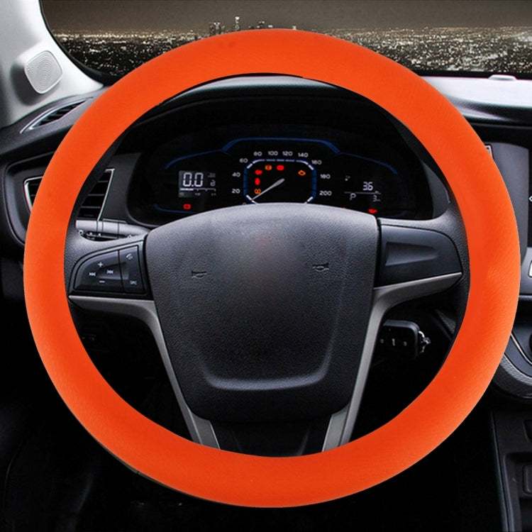 Crocodile Texture Universal Rubber Car Steering Wheel Cover For 34-48cm Wheel
