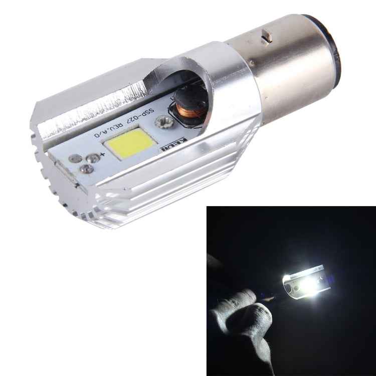 BA20D 5W 400lm 6000K COB LEDs Motorcycle Headlight Lamp, DC 9-80V