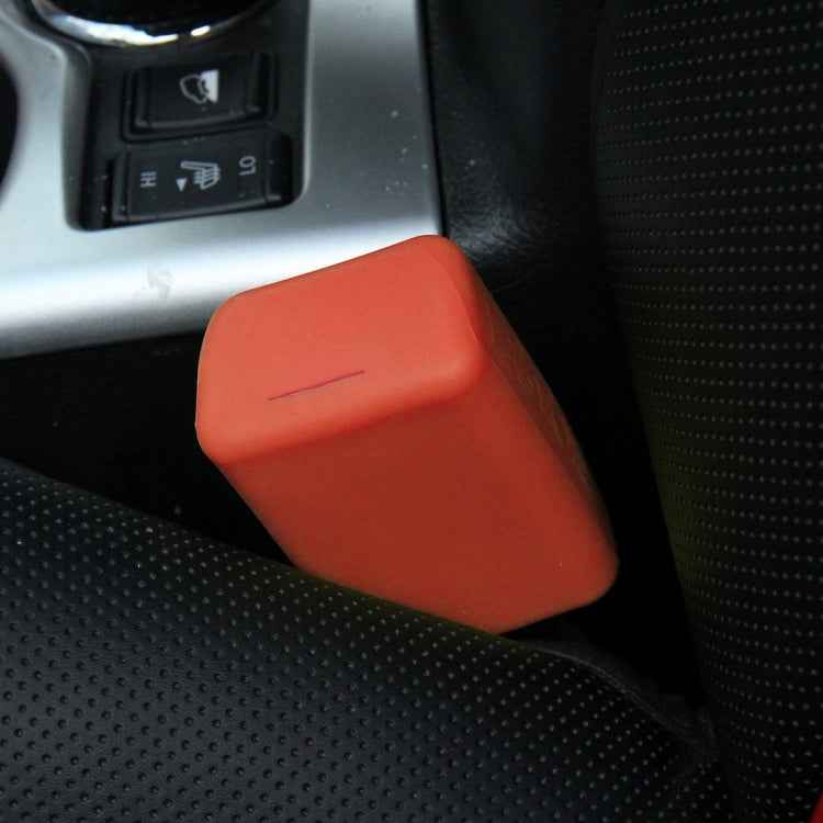Safe Rubber Car Seat Belt Clips Locking Buckles Protective Cover, Red, Black, Orange, Green, Blue