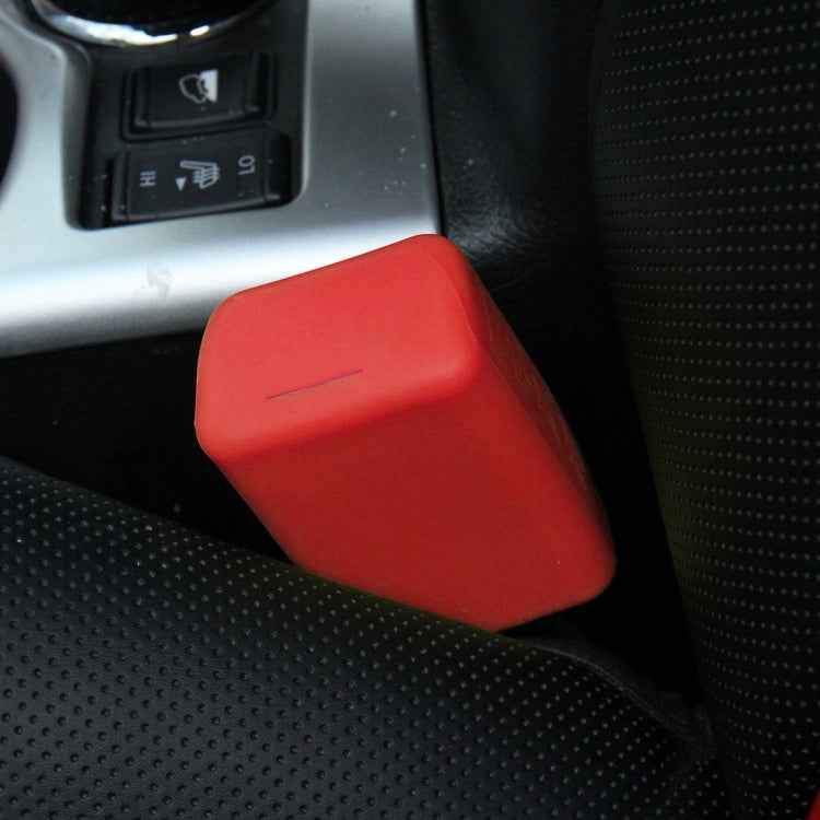 Safe Rubber Car Seat Belt Clips Locking Buckles Protective Cover, Red, Black, Orange, Green, Blue