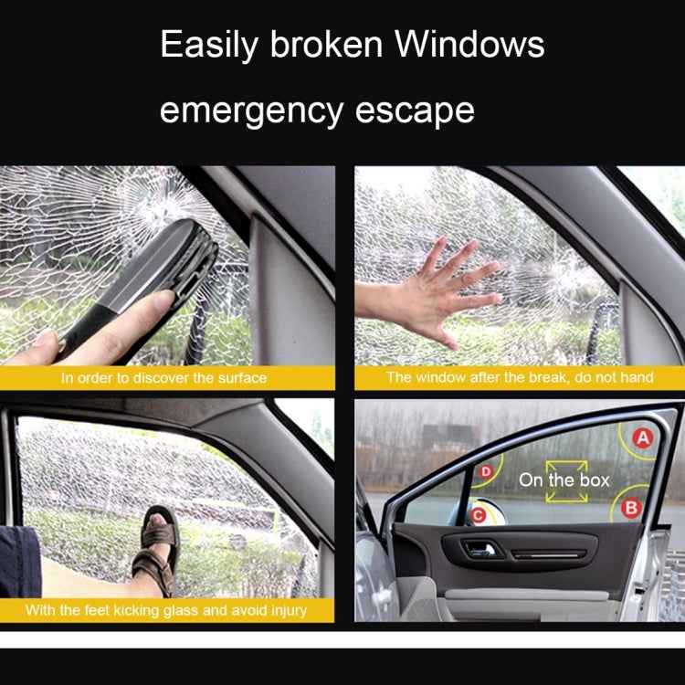 9 in 1 Digital Tire Pressure Gauge Multi-function Safety Hammer with Swiss Style Army Knife, Flashlight and Red Safety Light, Outdoor Tool Kit