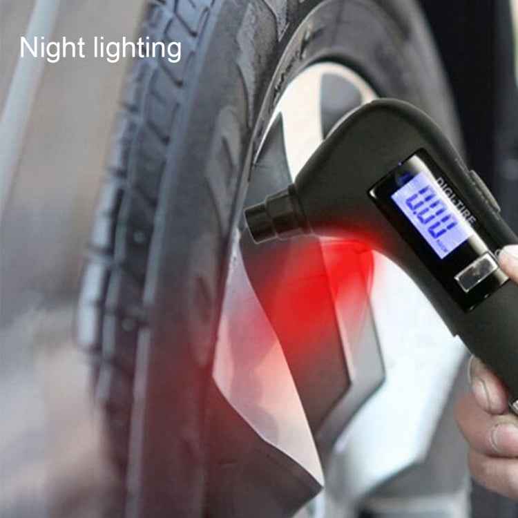 9 in 1 Digital Tire Pressure Gauge Multi-function Safety Hammer with Swiss Style Army Knife, Flashlight and Red Safety Light, Outdoor Tool Kit