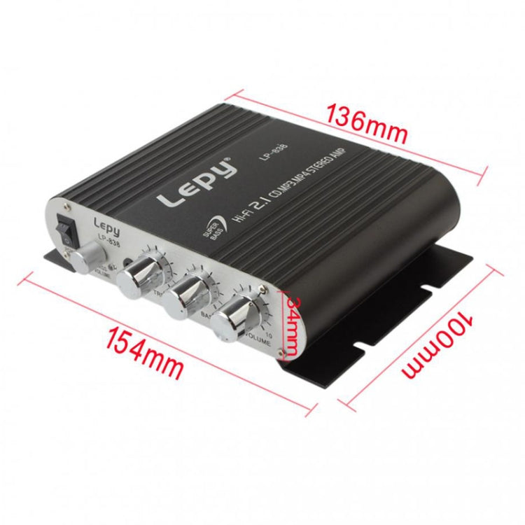 Car 2.1CH HIFI Subwoofer Amplifier Audio, Support MP3