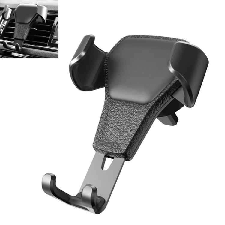 Litchi Texture Gravity Car Mount Phone Holder