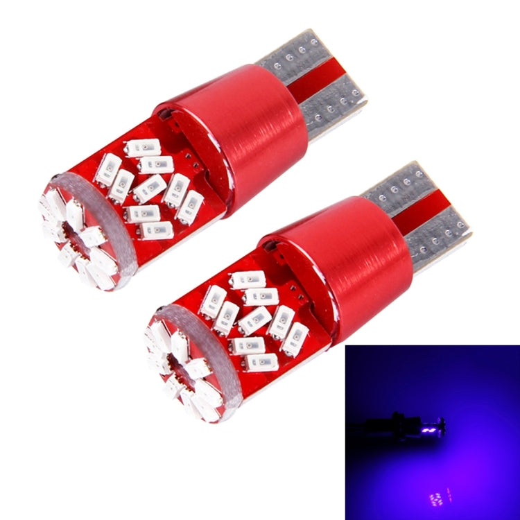 2 PCS T10 5W 27 SMD-3014 LEDs Car Clearance Light Lamp, DC 12V, 27 SMD-3014 LEDs, T10+5W Blue Light