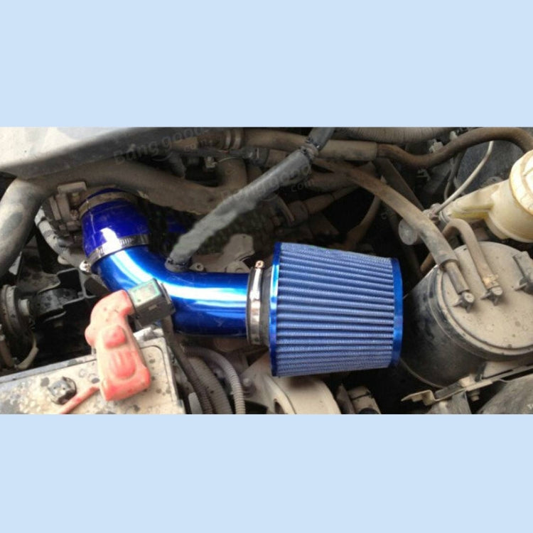 Universal Air Intake Pipe Super Power Flow Air Intakes Short Cold Racing Aluminium Air Intake Pipe Hose with Cone Filter Kit System