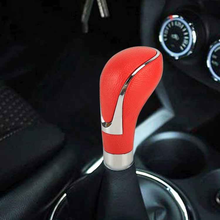 Universal Car PU Leather and Metal Gear Shift Knob Modified Auto Car Transmission Shift Lever Knob