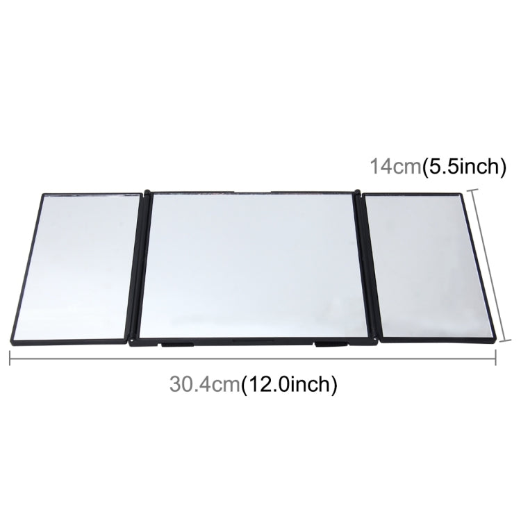 SHUNWEI Car Sun Visor Adjustable Mirror Car Makeup Sun-shading Vehicle Mounted Cosmetic Mirror Folding Vanity Mirror Triple Folding Car Interior Makeup Mirror Auto Supplies, SD-2408