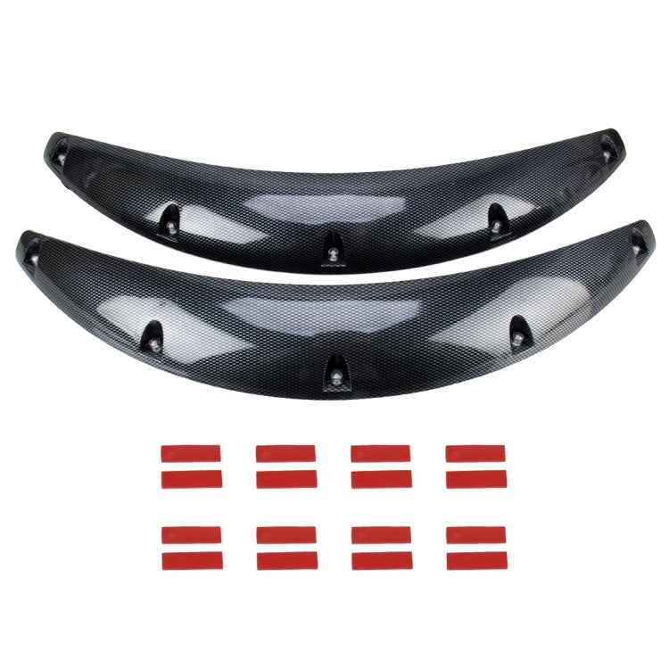 2 PCS 58cm Car Stickers Rubber Large Round Arc Strips Universal Fender Flares Wheel Eyebrow Decal Sticker Eyebrow Car-covers Black Striped Round Arc Strips