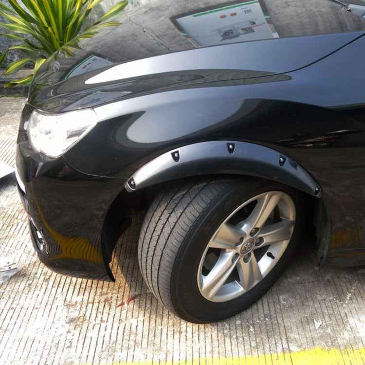 2 PCS 58cm Car Stickers Rubber Large Round Arc Strips Universal Fender Flares Wheel Eyebrow Decal Sticker Eyebrow Car-covers Black Striped Round Arc Strips