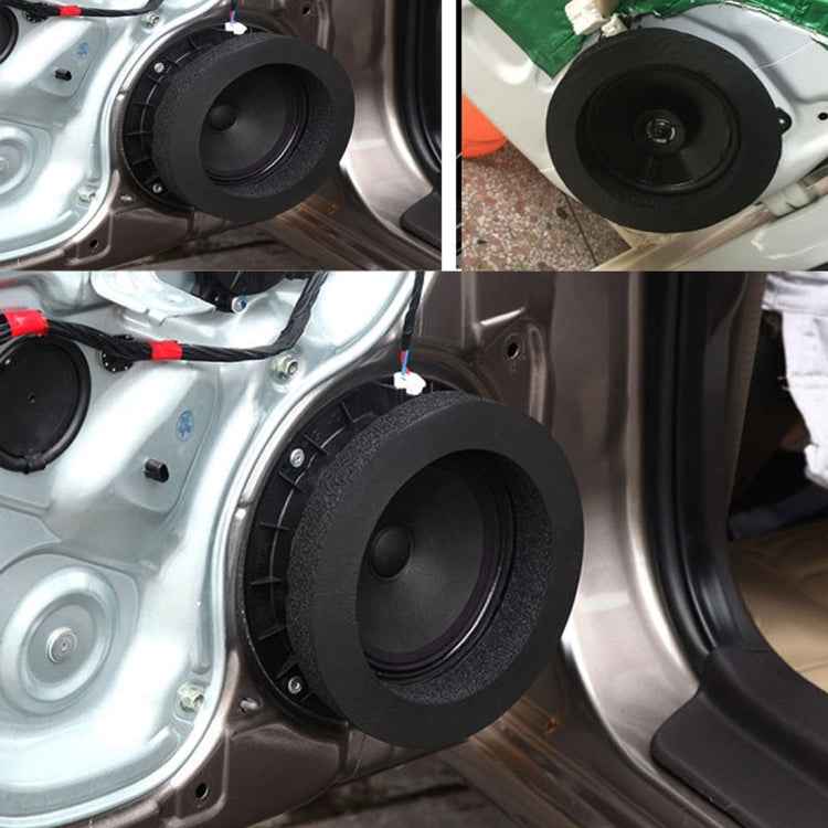 2 PCS Car Sound Insulation Speaker Soundproof Cotton with Self Adhesive Car Sound Insulation Cotton, Outer Diameter : 19.5 cm, Inner Diameter: 14.3 cm