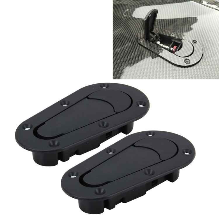 A Pair Car Cover Lock Modified Hood Lock General Racing Car Cover Lock, Carbon Grey, (Black), with Keys(Carbon)