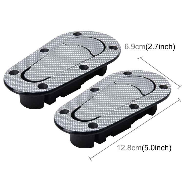 A Pair Car Cover Lock Modified Hood Lock General Racing Car Cover Lock, Carbon Grey, (Black), with Keys(Carbon)