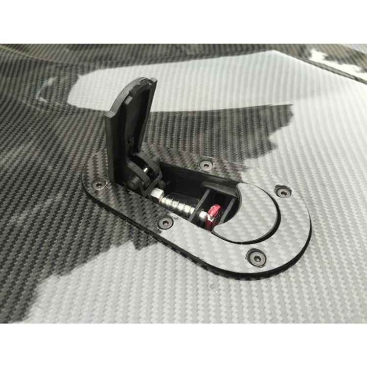 A Pair Car Cover Lock Modified Hood Lock General Racing Car Cover Lock, Carbon Grey, (Black), with Keys(Carbon)