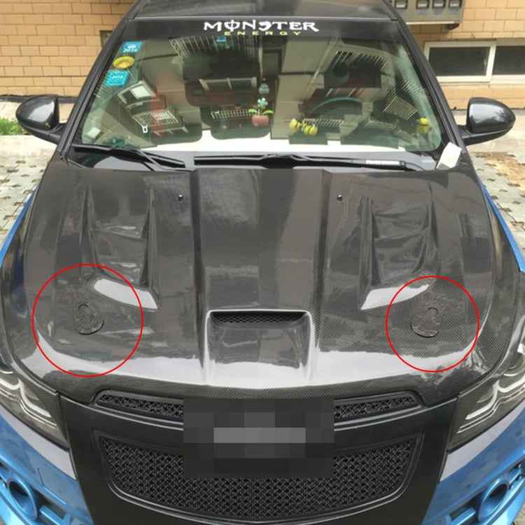 A Pair Car Cover Lock Modified Hood Lock General Racing Car Cover Lock, Carbon Grey, (Black), with Keys(Carbon)