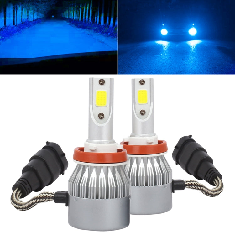2 PCS H8/H9/H11 18W 1800 LM 8000K IP68 Casnbus Constant Current Car LED Headlight with 2 COB Lamps, DC 9-36V, H8/H11, H11