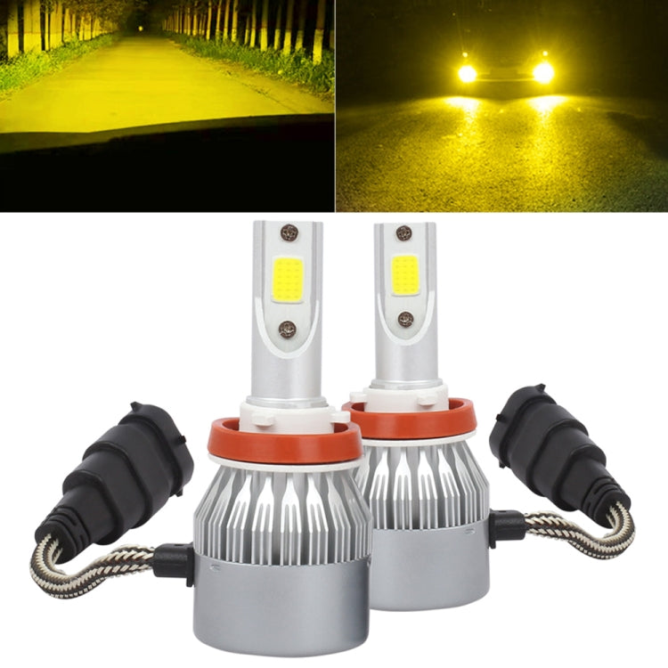 2 PCS H8/H9/H11 18W 1800 LM 8000K IP68 Casnbus Constant Current Car LED Headlight with 2 COB Lamps, DC 9-36V, H8/H11, H11
