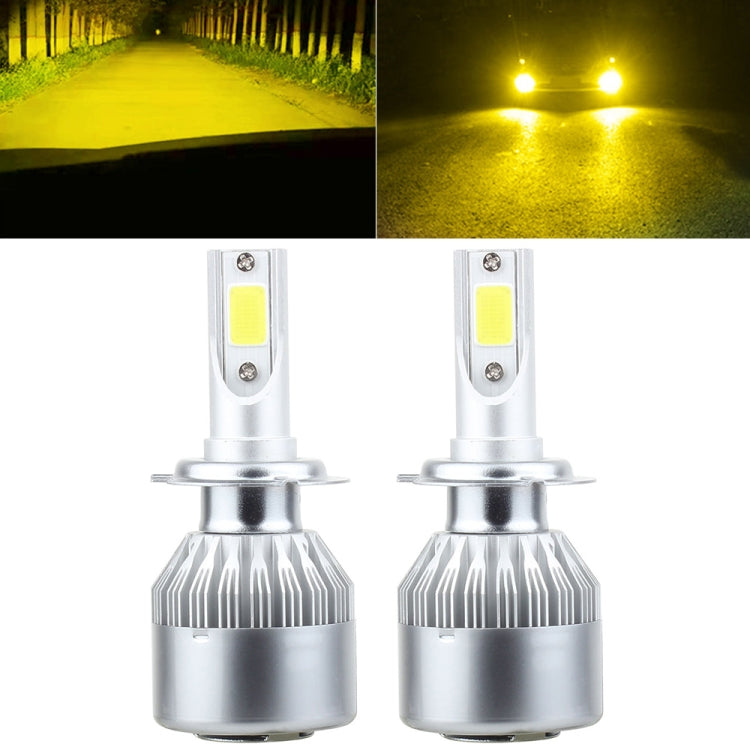 2 PCS H7 18W 1800 LM 8000K IP68 Casnbus Constant Current Car LED Headlight with 2 COB Lamps, DC 9-36V, H7